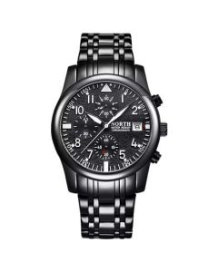 North Chronograph Stainless Analog Quartz Men Casual watch with Date-black