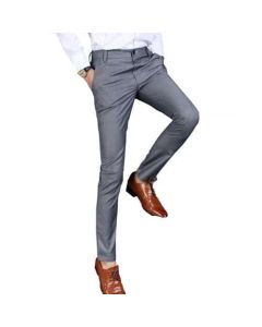 Formal | Office Mens Trousers -Grey