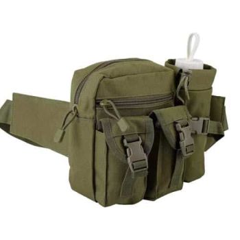Tactical Pouch Waist Belt Bag With 5 Pockets- Green