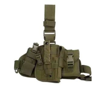 Tactical Thigh Pistol Holster - Green
