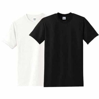 Men’s T-Shirt Round Neck –Black/white 2pcs 