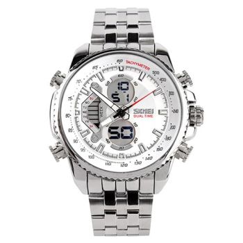 Skmei 0993 Stainless Steel Strap Casual Men's Wrist Watch-White 