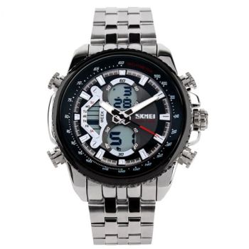 Skmei 0993 Dual Time Display LED Back Light Function Alarm Watch