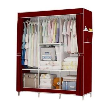 Portable  3-1 Foldable Wardrobe WineRed in Ghana for Sale 