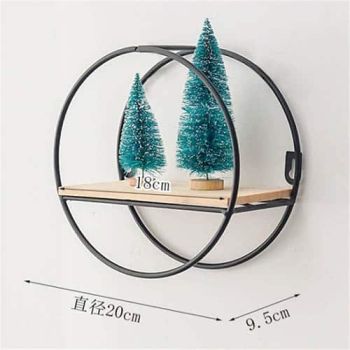  Creative Metal Round Wall Shelf Flower Stand