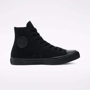 All Black High Top All Star Converse-Black