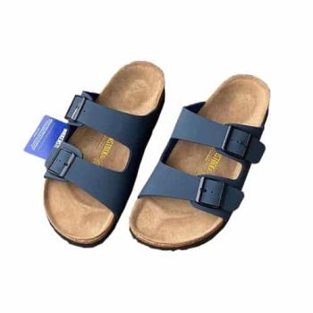 Birkenstock Arizona Leather Slippers-Blue