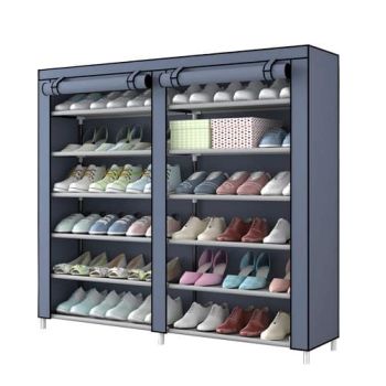 Double Shoe Rack Shoe Closet Shelf Storage Organizer