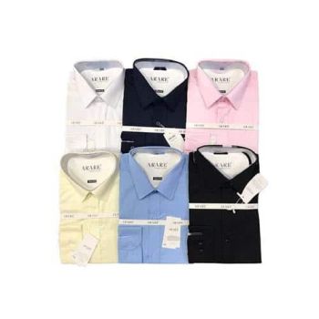 Arare Long Sleeve Shirt 6pcs- White/Peach/Blueblk/black/cream