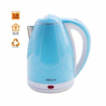 Delron Electric Kettle - White/Blue -1.8Ltr