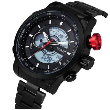 North N-6015  Led Display Digital Waterproof  Military Sports Watch -Chain