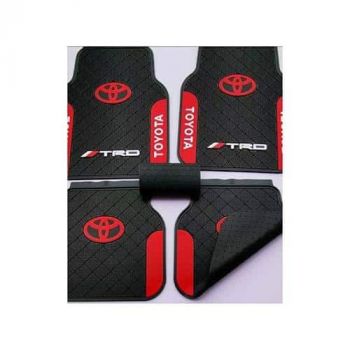 Toyota Corolla Floor Mat 5pcs- Black & Red