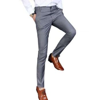 Formal | Office Mens Trousers -Grey