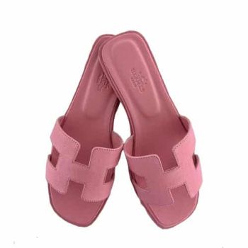 Hermes Slipppers Ladies Slip-On Sandals -Light Pink