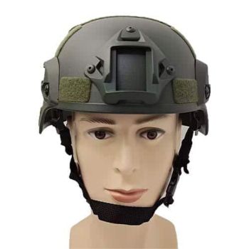 Tactical Military Helmet with side light - Green