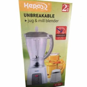 Kepas 2 in 1 Blender with Unbreakable Jug Mill Grinder - 1.5Litres 
