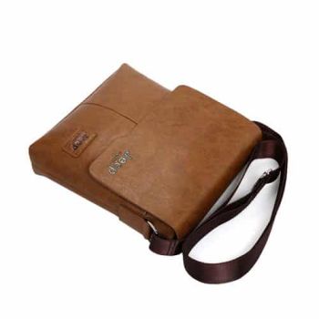 Jeep Buluo Men’s Leather Shoulder bag -Brown