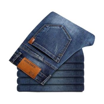 Jeans High Quality Men’s Stretch Straight Cut Jeans Trousers 