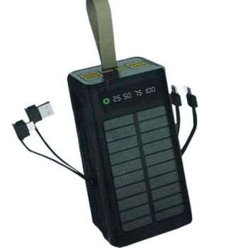 Power Bank Solar With Four Cables