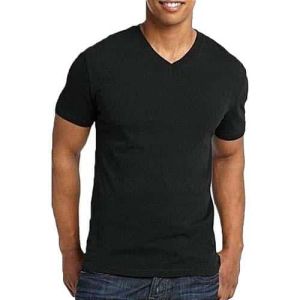 Chase Deer V-Neck Short Sleeve T-Shirt-Black