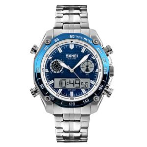 Skmei 1204 Analogue&Digital  Stainless Men's Watch-Blue