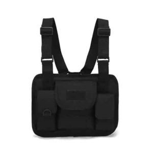 Military Tactical Chest Vest Bag - Black