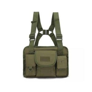 Military Tactical Chest Vest Bag - Army green